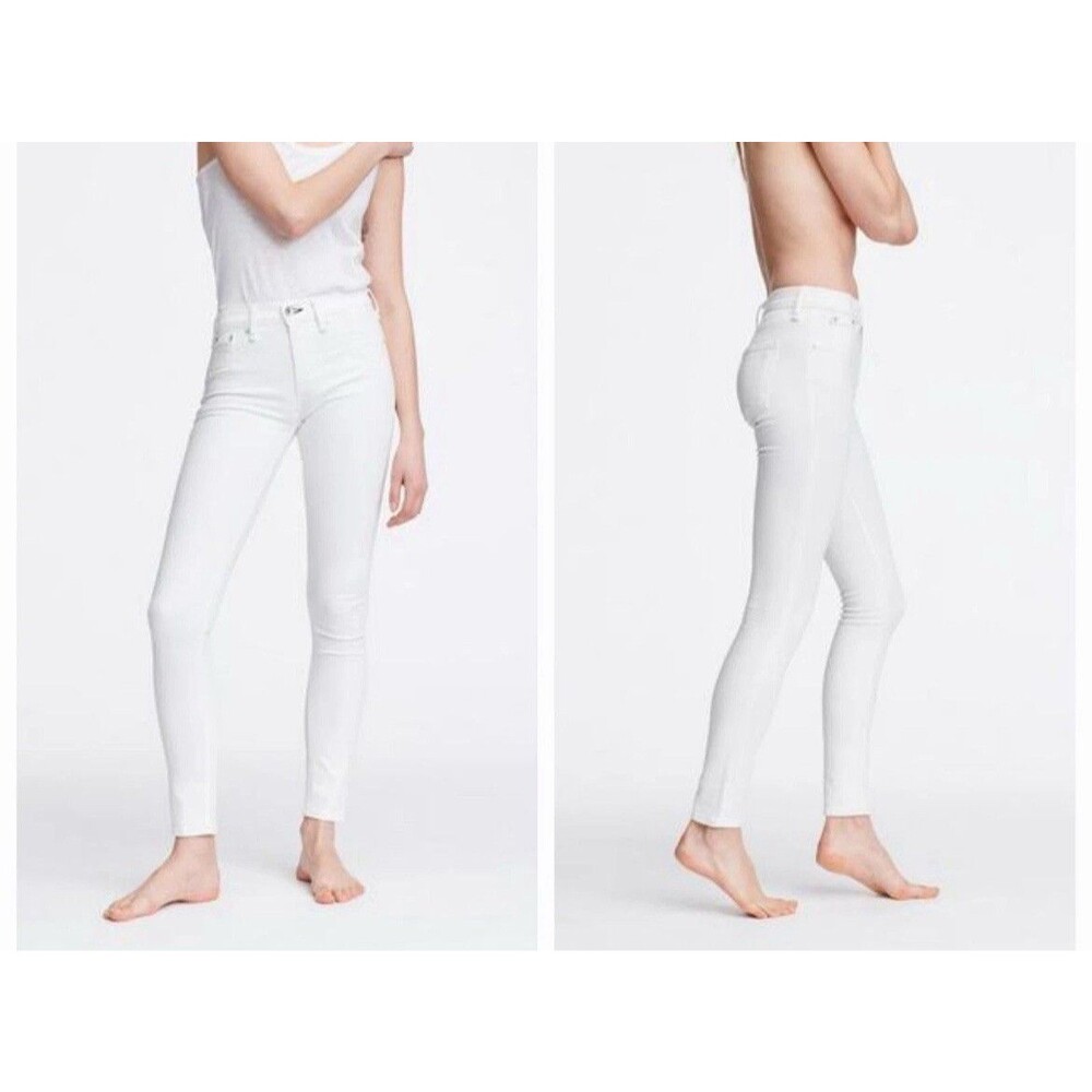 Rag and Bone Women’s‎ Jeans Sz 28 (29x26) White CATE midrise skinny Retail $195